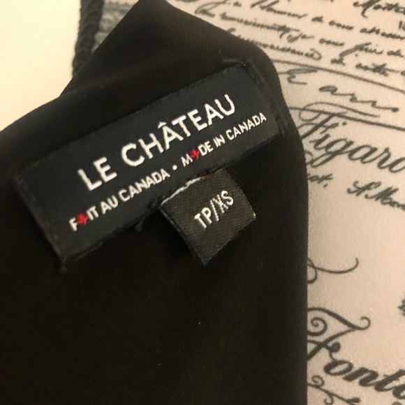 🌹 Le Château Blue and Black Formal Off-The-Shoulder Cocktail Dress 🌹 - Picture 3 of 3